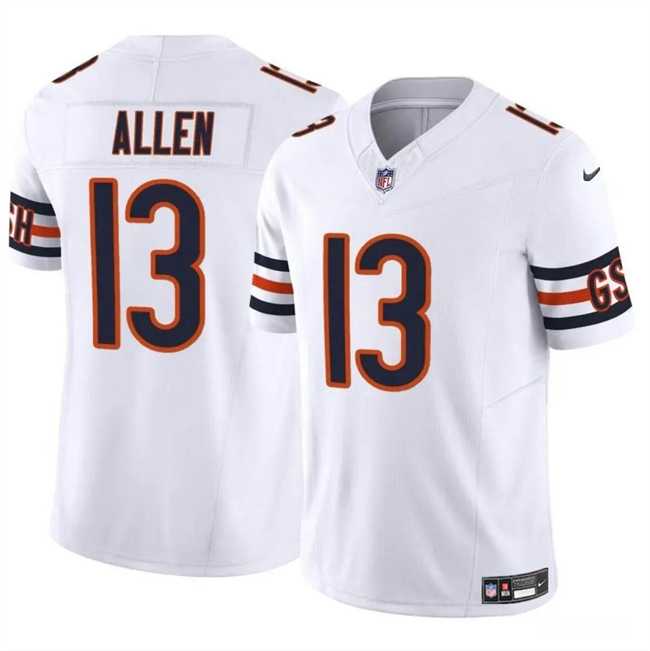 Men & Women & Youth Chicago Bears #13 Keenan Allen White 2023 F.U.S.E. Vapor Stitched Jersey